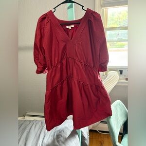 Puff Sleeve Mini Dress in Poplin by Madewell